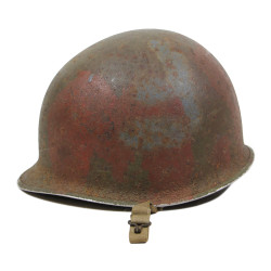 Casque M1, pattes fixes, camouflé, liner WESTINGHOUSE, US Navy