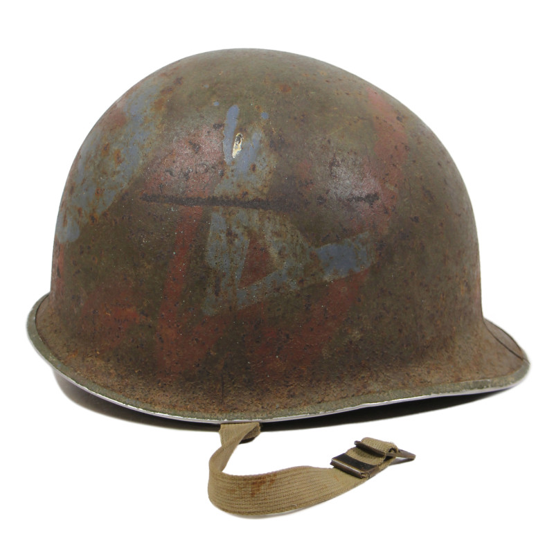 Casque M1, pattes fixes, camouflé, liner WESTINGHOUSE, US Navy Casque M1, pattes fixes, camouflé, liner WESTINGHOUSE, US Navy