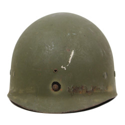 Casque M1, pattes fixes, camouflé, liner WESTINGHOUSE, US Navy