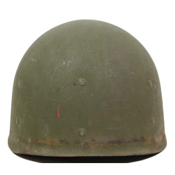 Casque M1, pattes fixes, camouflé, liner WESTINGHOUSE, US Navy