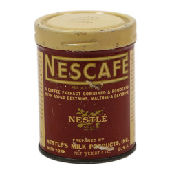 Boîte de café soluble, NESCAFÉ, ration Ten-in-One, vide
