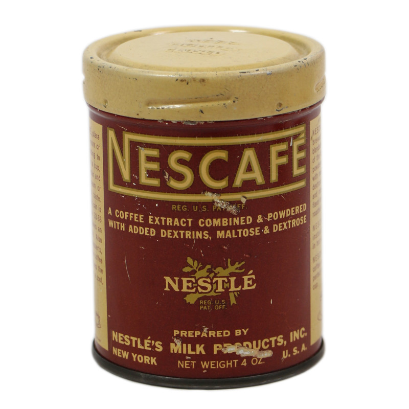 Boîte de café soluble, NESCAFÉ, ration Ten-in-One, vide