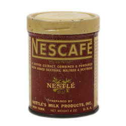 Boîte de café soluble, NESCAFÉ, ration Ten-in-One, vide
