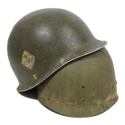 Helmet, M2, 2/501, 101st Airborne Division, INLAND Liner, Normandy, Holland, Bastogne