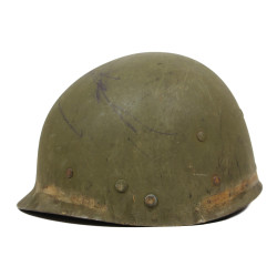 Helmet, M2, 2/501, 101st Airborne Division, INLAND Liner, Normandy, Holland, Bastogne