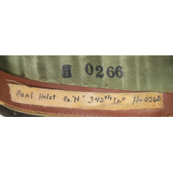 Calot troupe, chocolat, infanterie, T/4 Carl Holst, 345th Inf. Regt., 87th Infantry Division