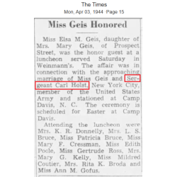 Calot troupe, chocolat, infanterie, T/4 Carl Holst, 345th Inf. Regt., 87th Infantry Division