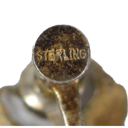 Earrings, US Army, Sweetheart, Sterling