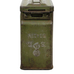 Box, Tin, Ammunition, .30 Caliber, Browning Machine Gun, REEVES