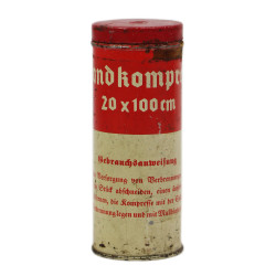 Paraffin Tulle, Burn Treatment, German, in Tin