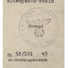 Certificate, Award, Wound Badge, Ob.Gren. Richard Grossmann, Grenadier-Regiment 218, 1943