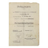 Diplôme d'attribution, insigne des blessés, Ob. Gren. Richard Grossmann, Grenadier-Regiment 218, 1943