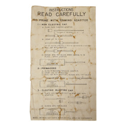 Sheet, Instruction, Priming, TNT, Demolition