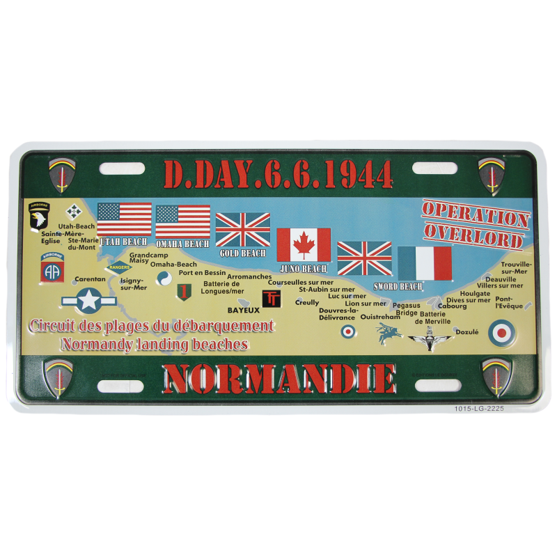 Landing Beaches, vehicle plaque