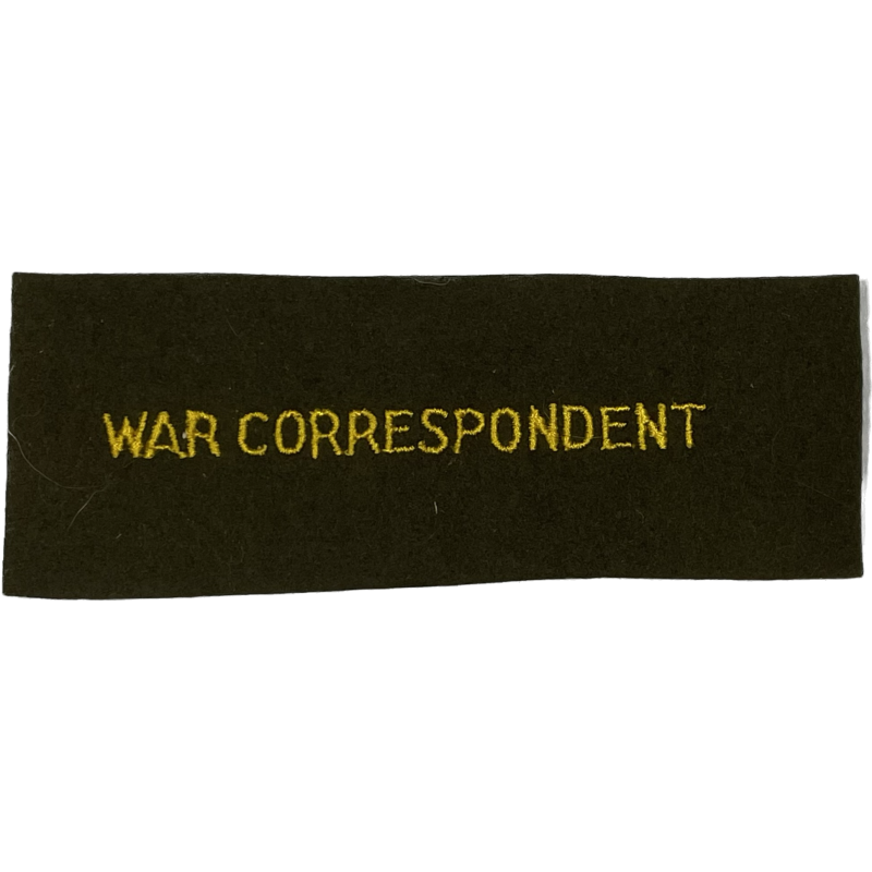 Insigne de poitrine, War Correspondent, feutre