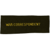 Insigne de poitrine, War Correspondent, feutre