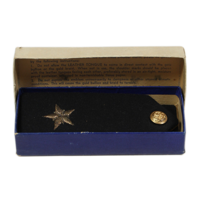 Pattes d'épaules, officier, US Navy, GEMSCO, avec boîte