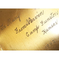 Poudrier en laiton, personnel féminin, ELGIN, US Army, nominatif, 1942