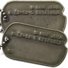 Dog Tags avec silencieux, Sgt. Leo Alt, Aerial Gunner, USAAF, israélite