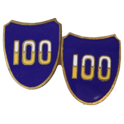 Crests, DUI, 100th Infantry Division, Pair, PB