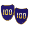 Crests, DUI, 100th Infantry Division, Pair, PB