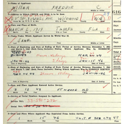 Belt, Pistol, M-1936, T/5 Freddie Miller, 3690th Quartermaster Truck Co., ETO