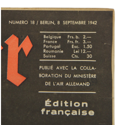 Magazine, Der Adler, September 8, 1942, French Edition