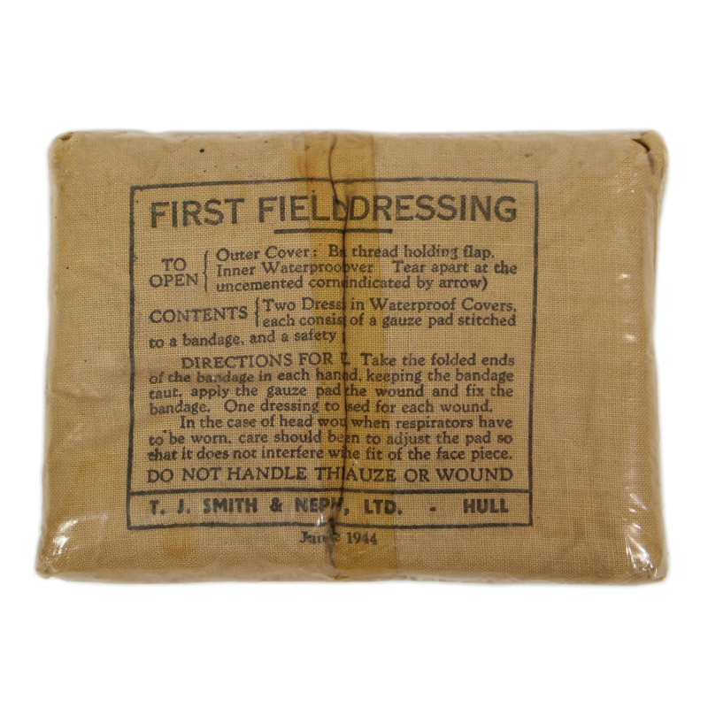 Dressing, Field, First, British, T.J. SMITH & NEPHEW, LTD. 1944, Untouched