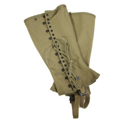 Guêtres en toile, US Army, 3L, FRASER PRODUCTS CO. 1941