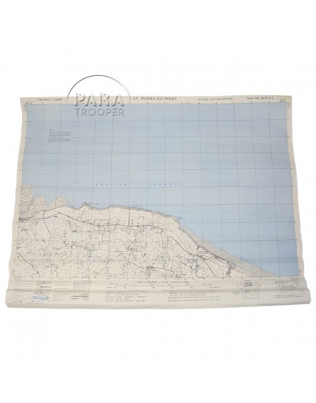 Map, Pointe du Hoc & Omaha Beach, Rangers, D-Day
