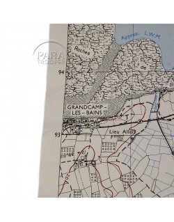Map, Pointe du Hoc & Omaha Beach, Rangers, D-Day