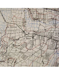 Map, Pointe du Hoc & Omaha Beach, Rangers, D-Day