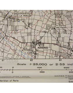 Map, Pointe du Hoc & Omaha Beach, Rangers, D-Day