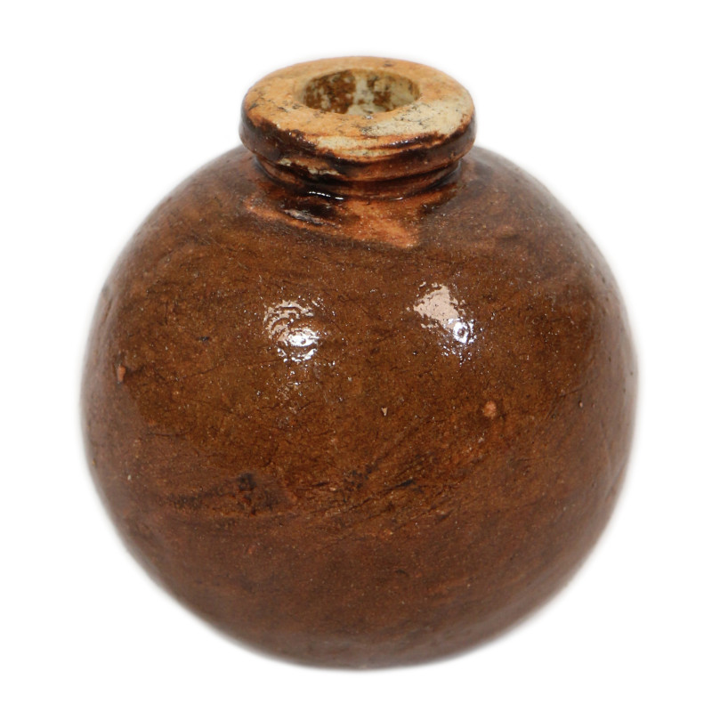 Grenade, Hand, Ceramic, Brown, Type 4, Japanese Grenade, Hand, Ceramic, Brown, Type 4, Japanese
