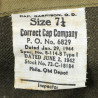 Calot troupe, infanterie, taille 58, 1944, nominatif