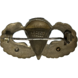 Badge, Parachutist's, 'Jump Wings', US Army, J. R. GAUNT, London, Pin Back