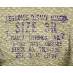 Guêtres en toile, US Army, 3R, NASCO AWNINGS, INC. 1942