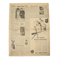 Newspaper, Seattle Post-Intelligencer, June 15, 1944, 'Nazis Retake 3 Towns, Yanks Hold Carentan'