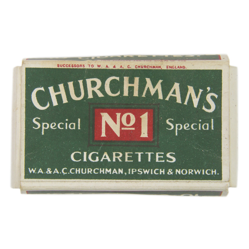 Pack, 10-Cigarette, CHURCHMAN'S No. 1, Empty