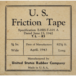 Chatterton de démolition, U.S. Friction Tape, avril 1943, intact