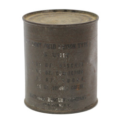 Can, Ration, B Unit, US Army, Field Ration C, 1941, Full