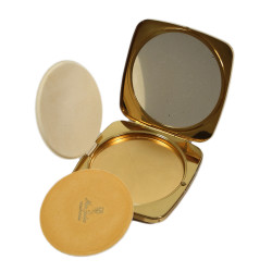 Compact, Powder, Brass, US Army, Max Factor, HOLLYWOOD, Complete