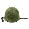 Helmet, M1, Parachutist's, with Camouflage Cover, Vietnam, 1967