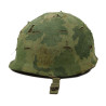 Helmet, M1, Parachutist's, with Camouflage Cover, Vietnam, 1967