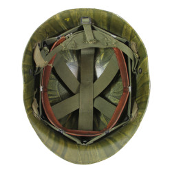 Helmet, M1, Parachutist's, with Camouflage Cover, Vietnam, 1967