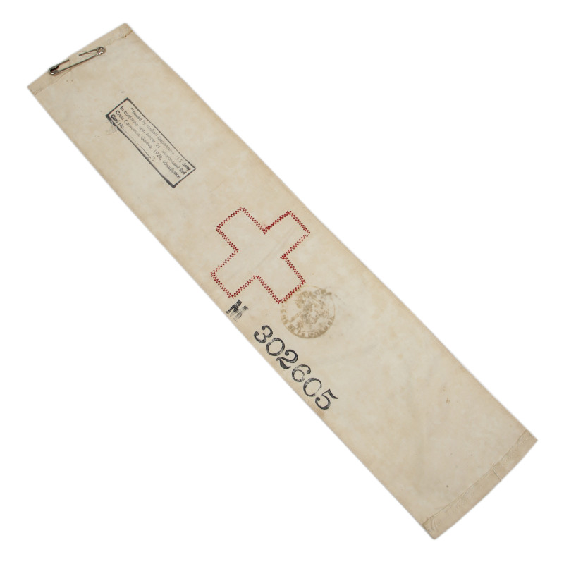 Armband, Medical, US Army, Markings, Geneva Convention and French War Ministry