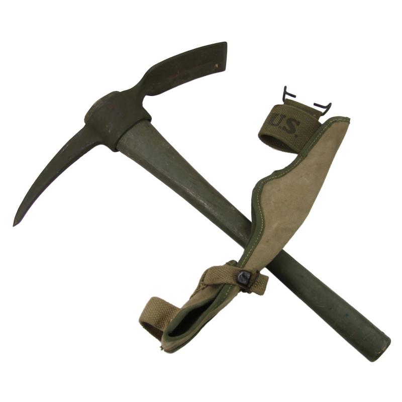 Pick-Mattock, Intrenching, M-1910, DIAMOND CALK, with Carrier, E.A. BROWN MFG. CO.