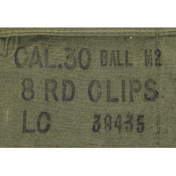 Bandoleer en toile, M1 Garand, 2e type, LAKE CITY ARMY AMMUNITION PLANT