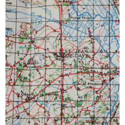Carte, ST LÔ-VIRE, Normandie, 1943, bataille des haies