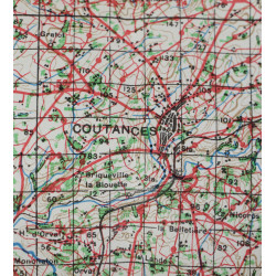 Carte, ST LÔ-VIRE, Normandie, 1943, bataille des haies